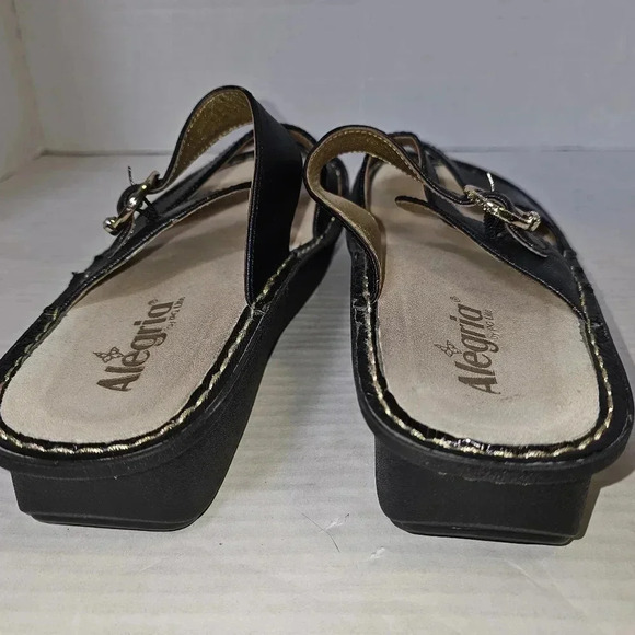 Alegria Venice Textured Sandals Black SZ US 9.5-10 EUR 40 - Picture 8 of 10
